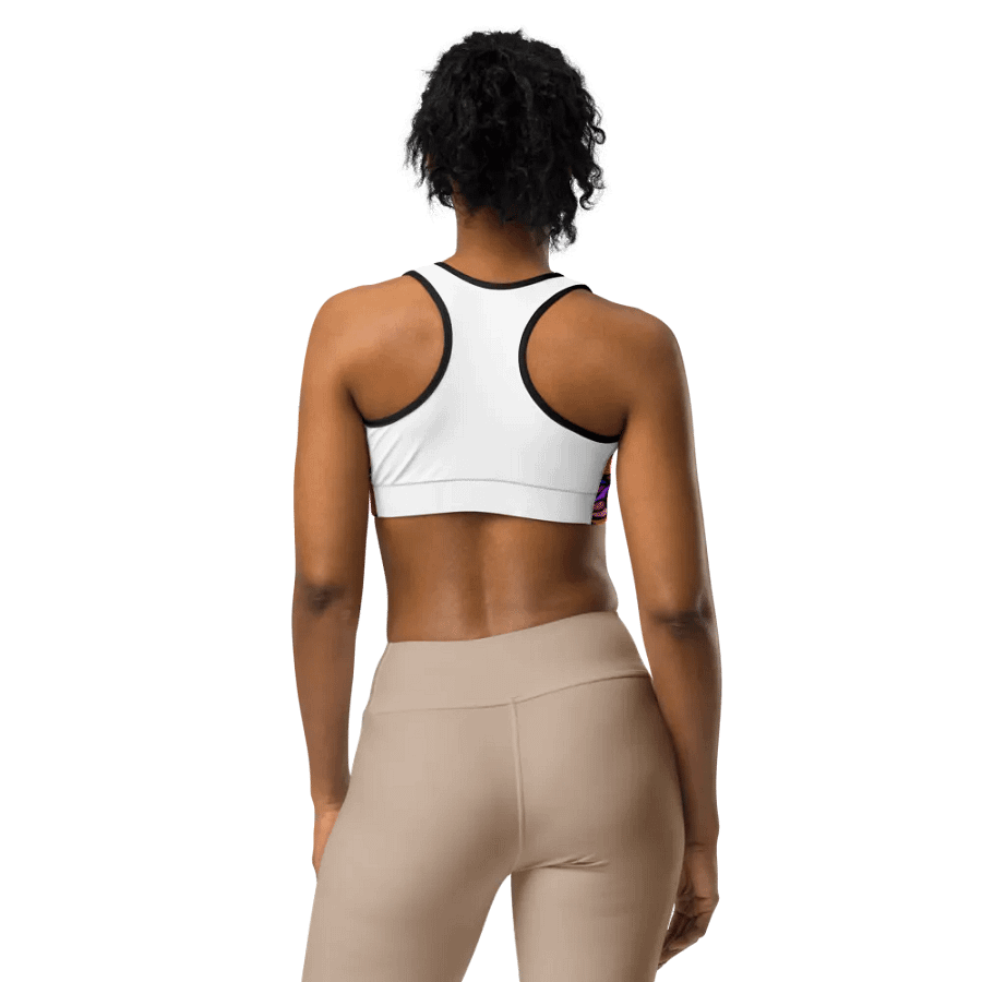 Vibrant Swirls All-Over Print Sports Bra - Wave at Sunset product image (4)