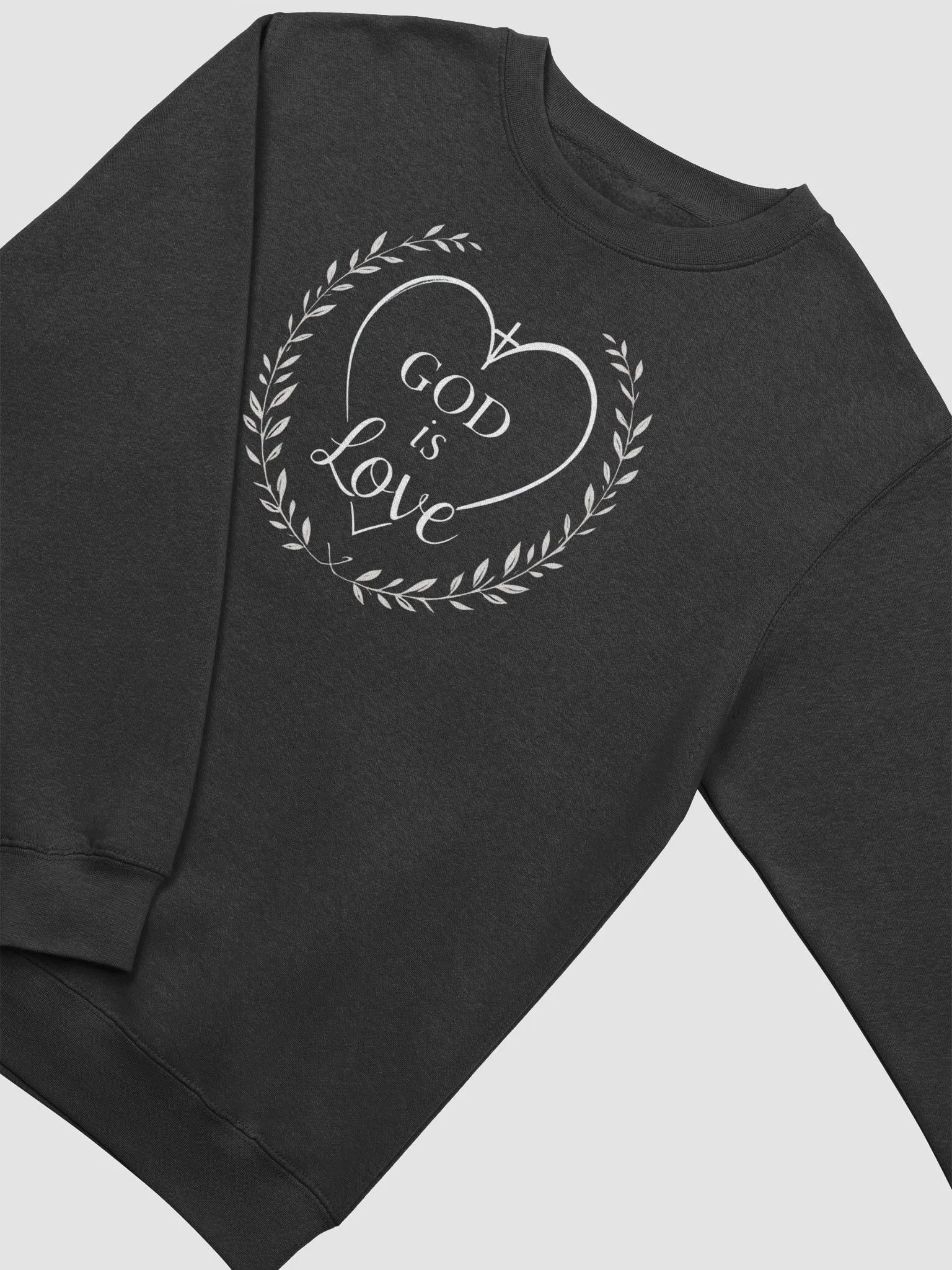 God is Love Christian Premium Crewneck Sweatshirt | 1 John 4:8 product image (3)