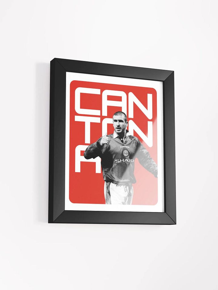 Eric Cantona BW Manchester United Name Art Framed Print product image (1)