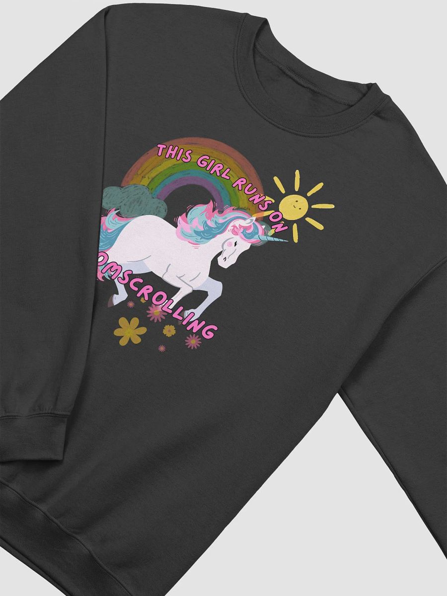 This girl runs on doomscrolling Crewneck product image (2)