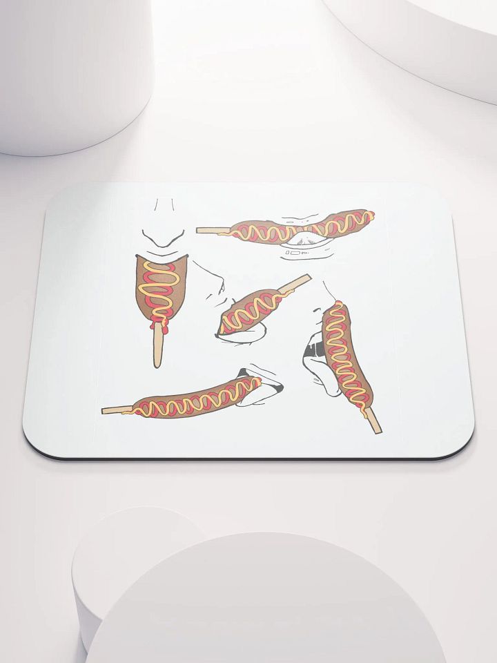 Eating Corn Dog Mouse Pad product image (1)