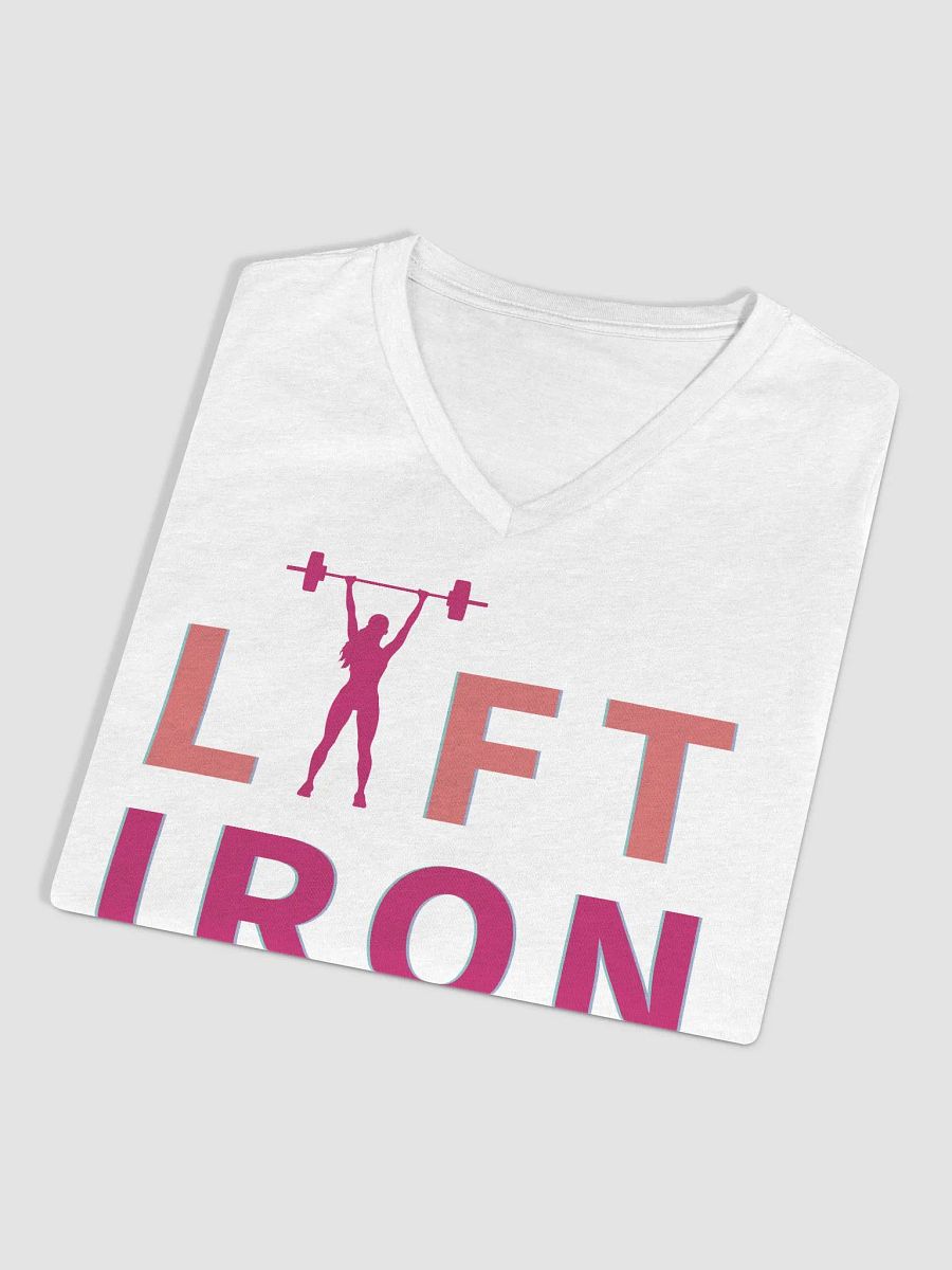 LIFT IRON | Women’s V-Neck Tee (Color Logo) product image (3)