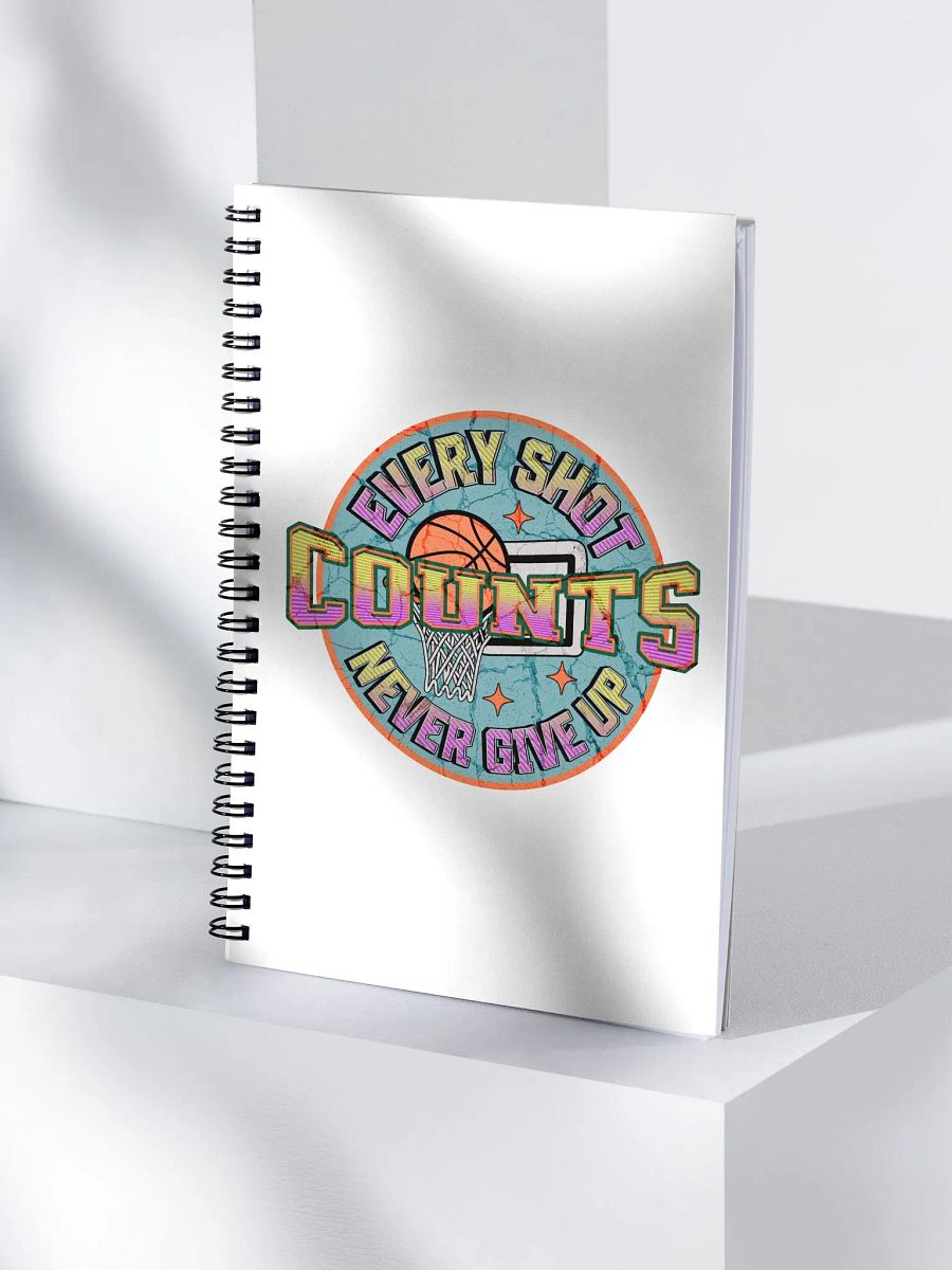Every Shot Counts Basketball Motivational Spiral Notebook product image (3)