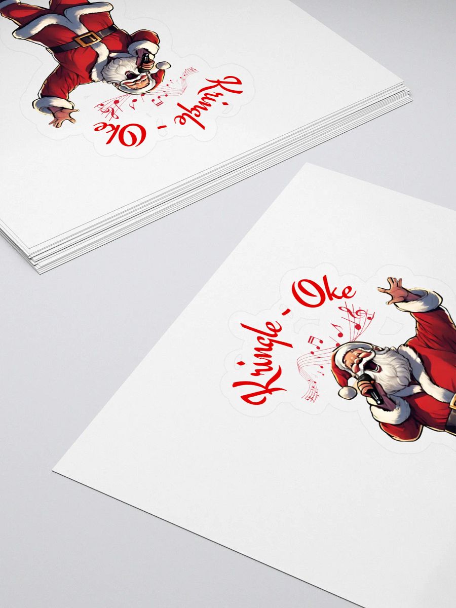Kringle - Oke, Karaoke Singing Santa - Christmas Sticker product image (4)