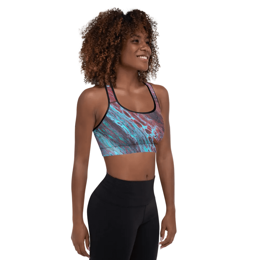 Crimson Tides - All-Over Print Padded Sports Bra product image (4)
