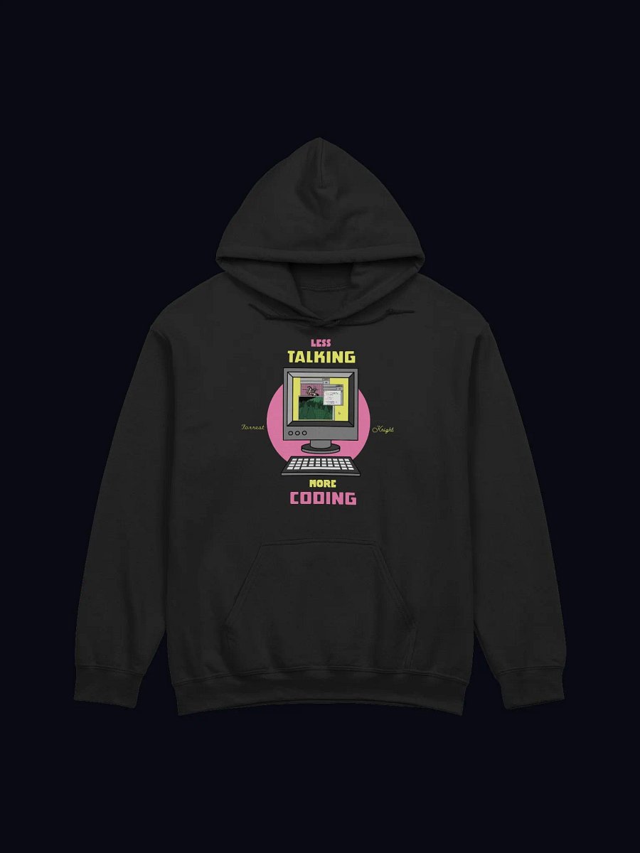 Less Talking More Coding Hoodie (No Frame) product image (1)