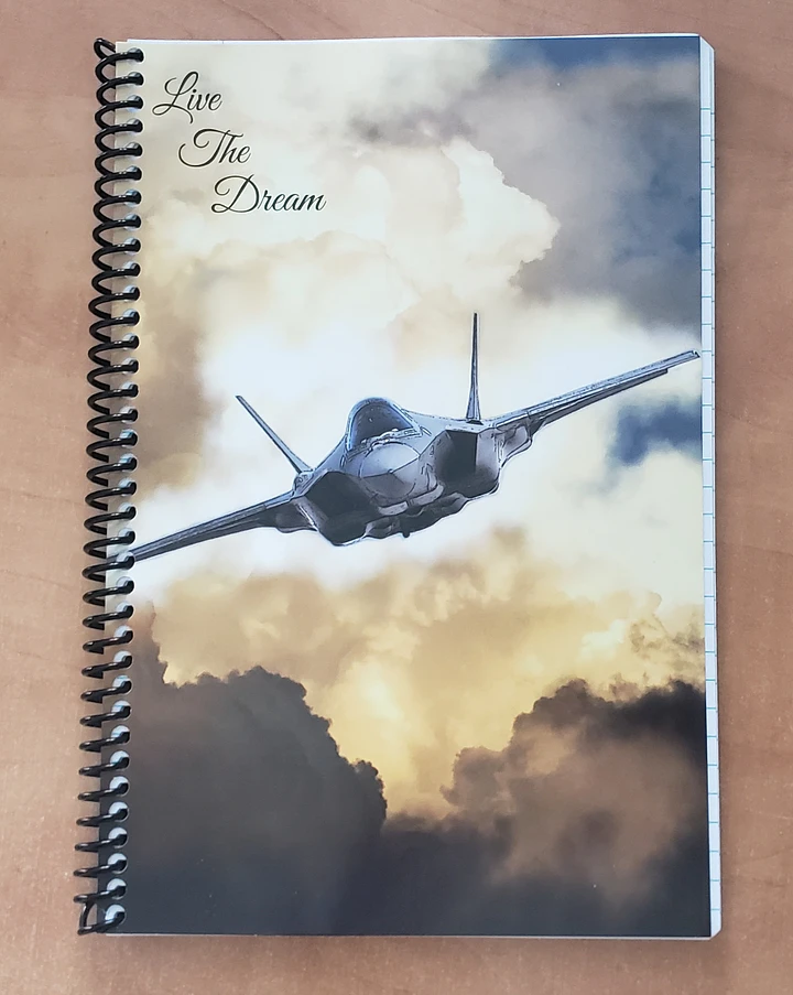 Fighter Plane Men's Live the Dream Coiled Notebook product image (1)