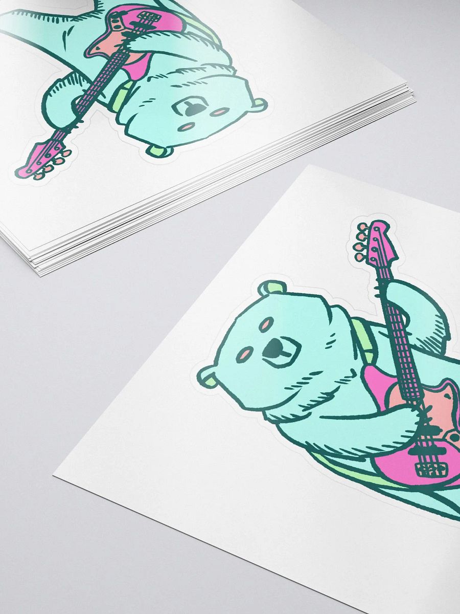 Bass Bear (neon) - sticker product image (5)