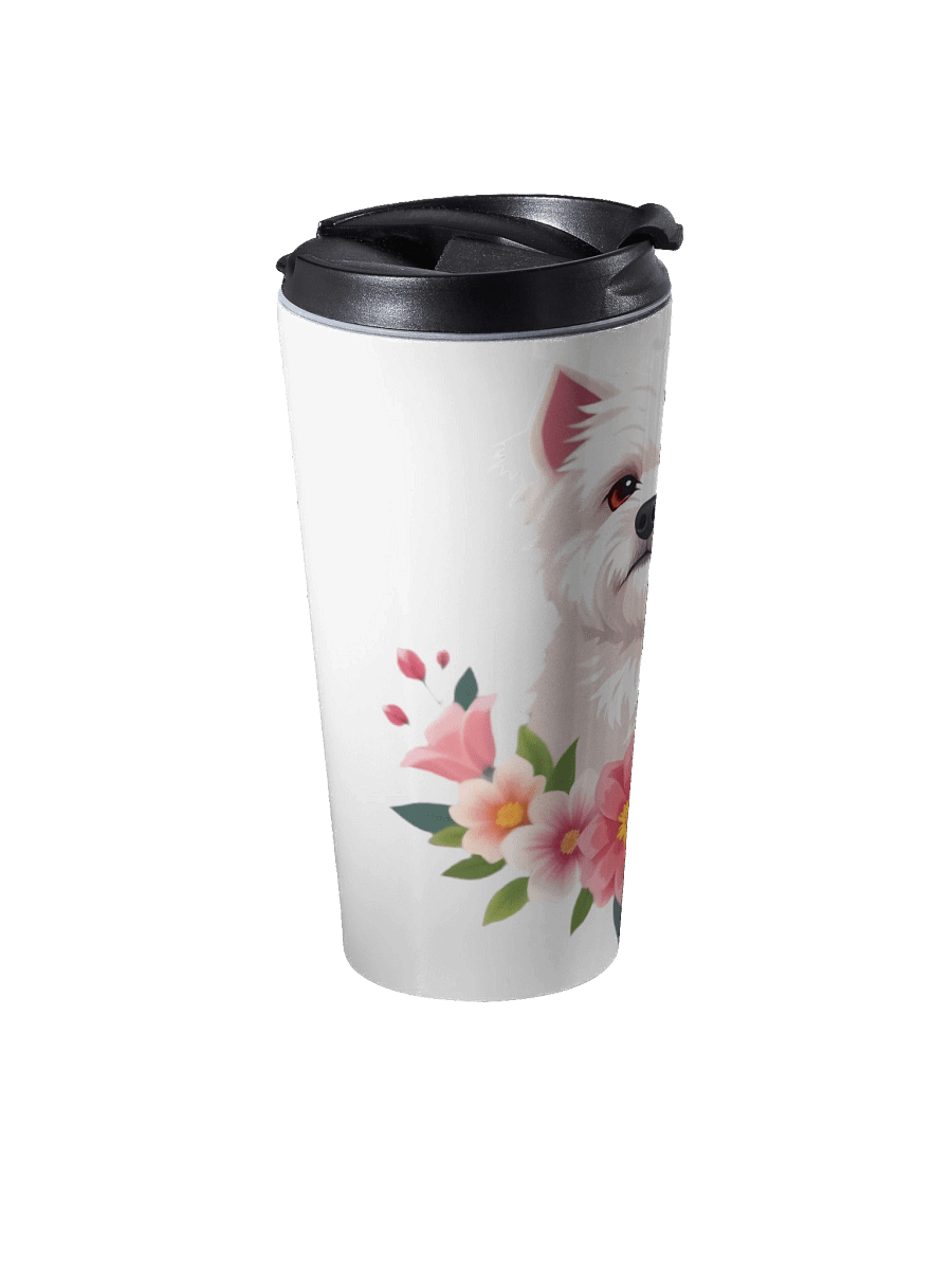 Floral Bichon Frise Travel Mug product image (2)