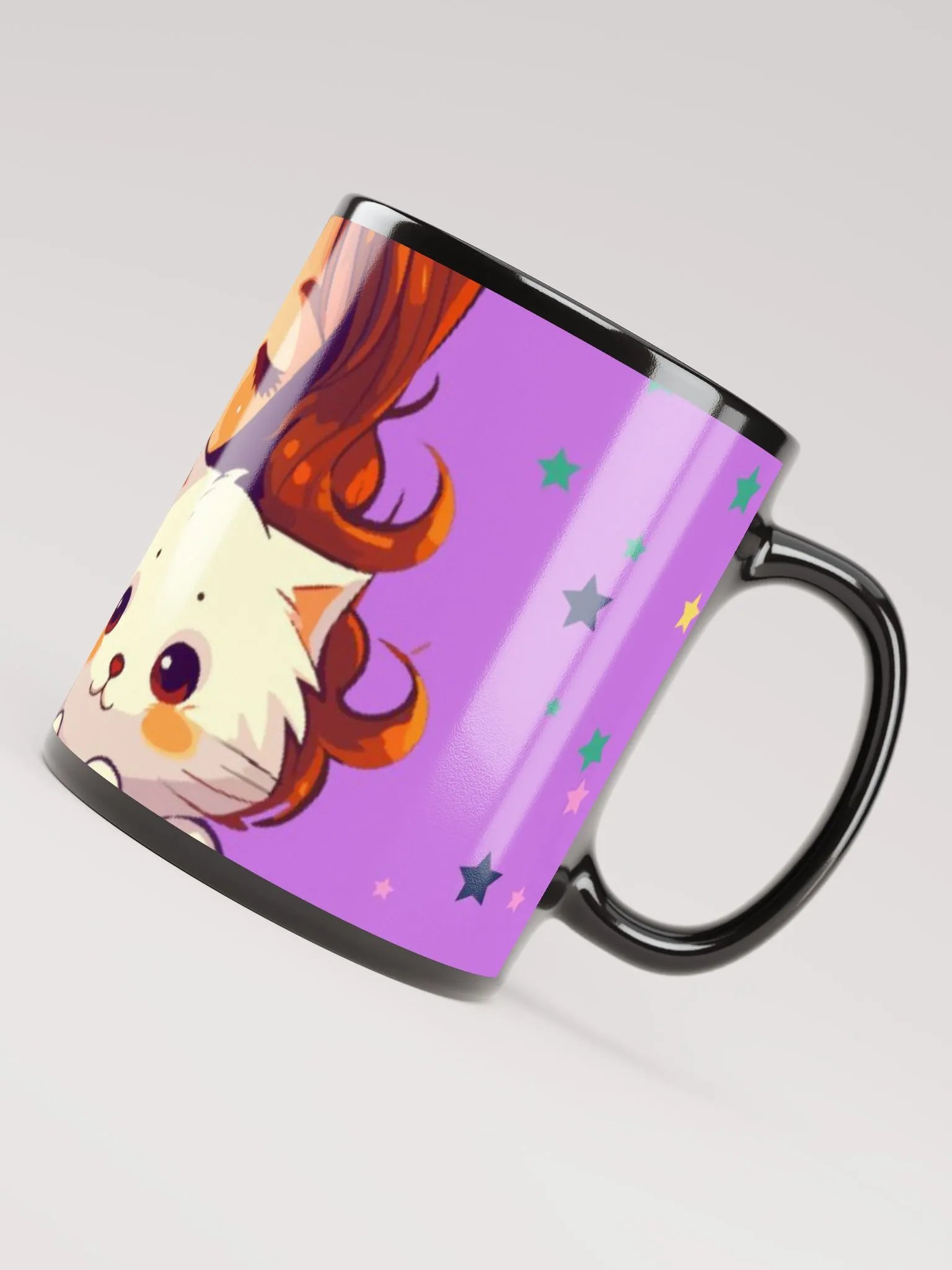 KimmisKitties Kitten and Stars Mug (black) product image (8)