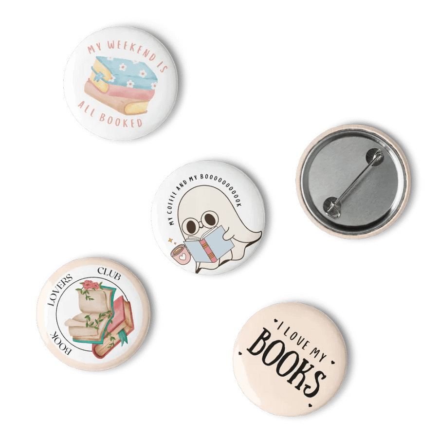 Pastel Pink Pins Set for Reading Lovers product image (7)