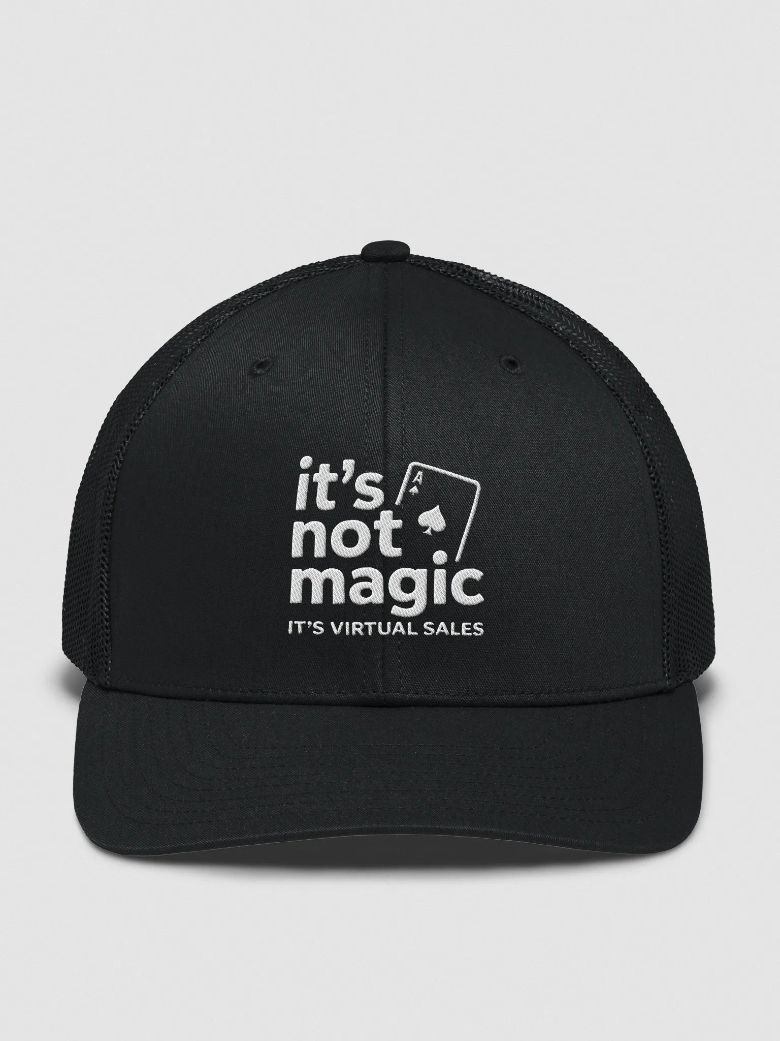 "It’s Not Magic" Virtual Sales Trucker Hat – Multicolor Edition product image (4)
