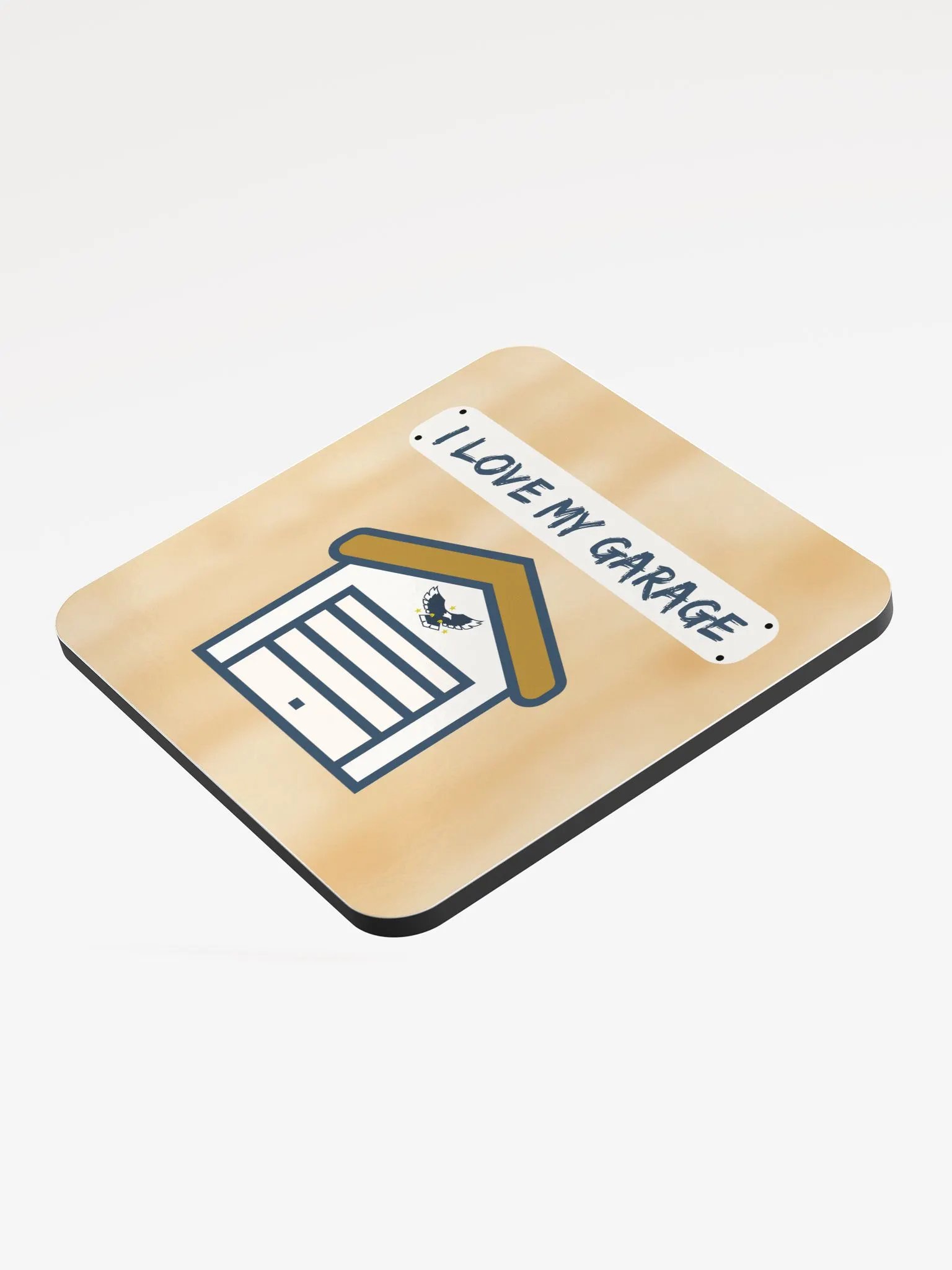 I Love My Garage - coaster - hickory product image (3)