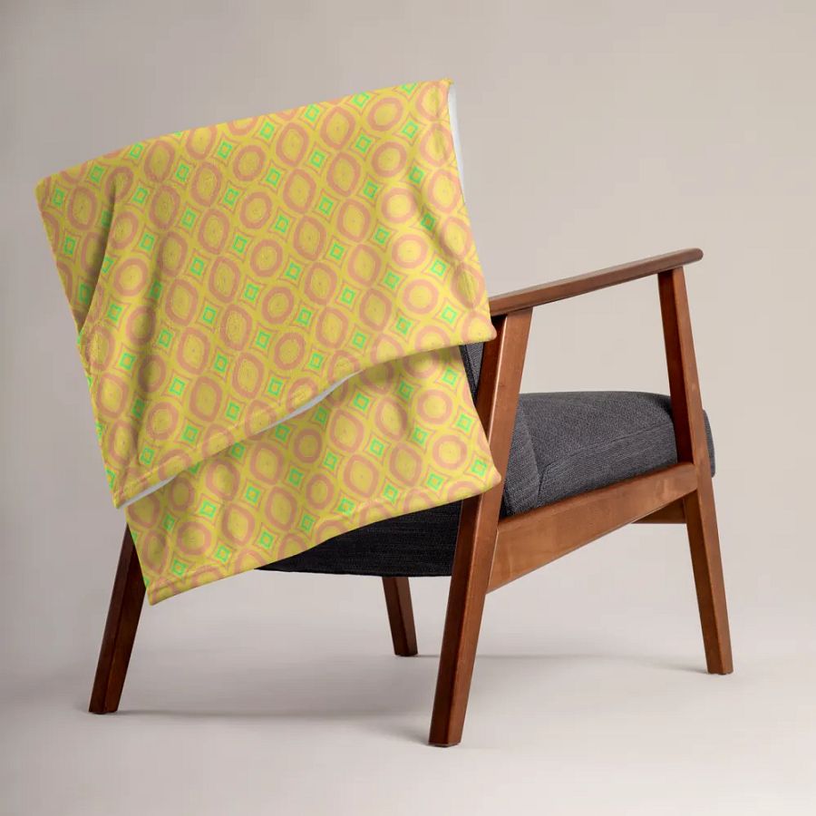 Abstract Yellow Diamonds Blanket product image (5)