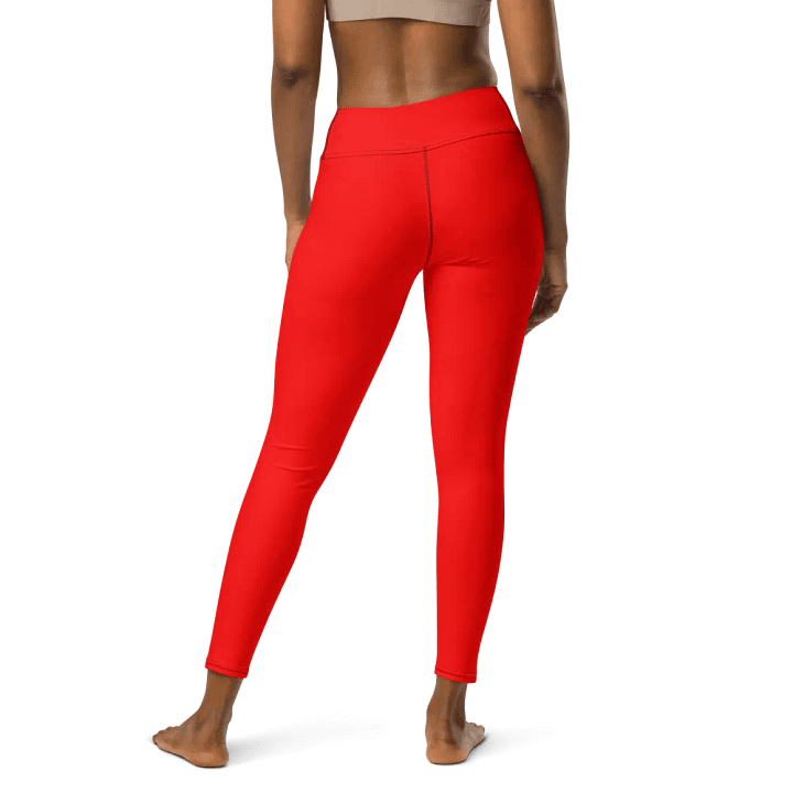 Plain Color Red Yoga Leggings product image (2)