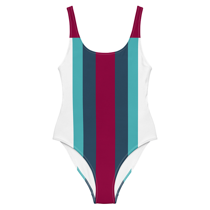 Maroon Stripes All-Over Swimsuit product image (2)