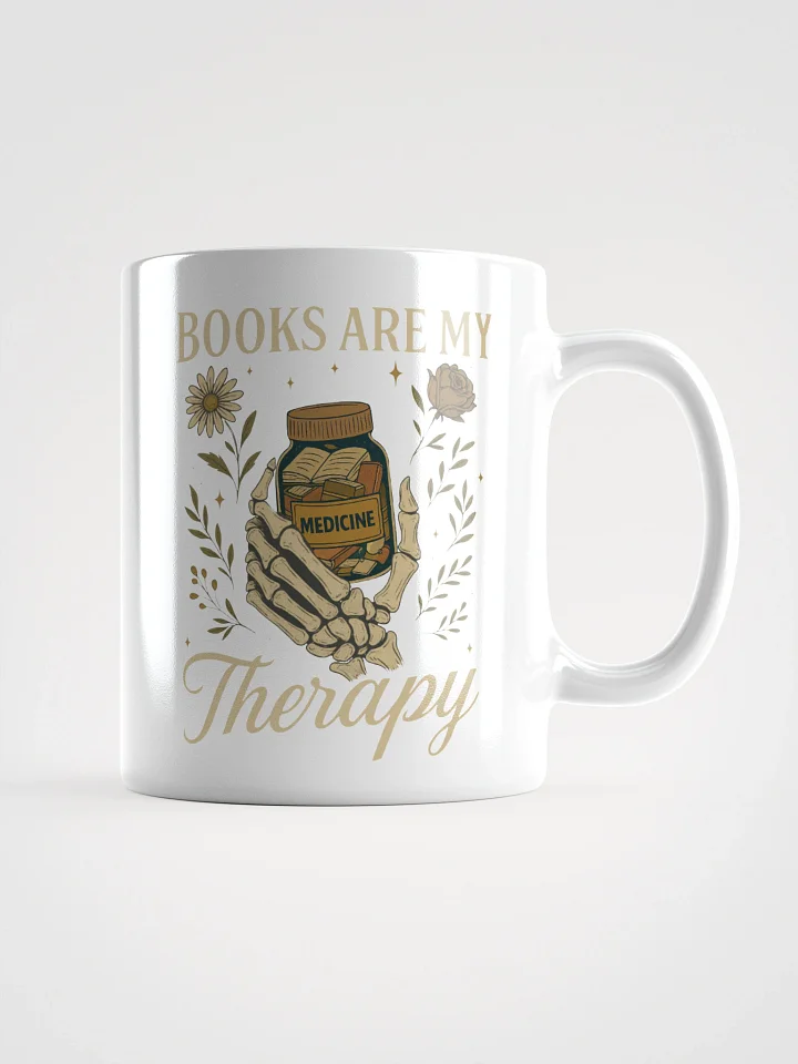 Books Are My Therapy Glossy Mug product image (2)