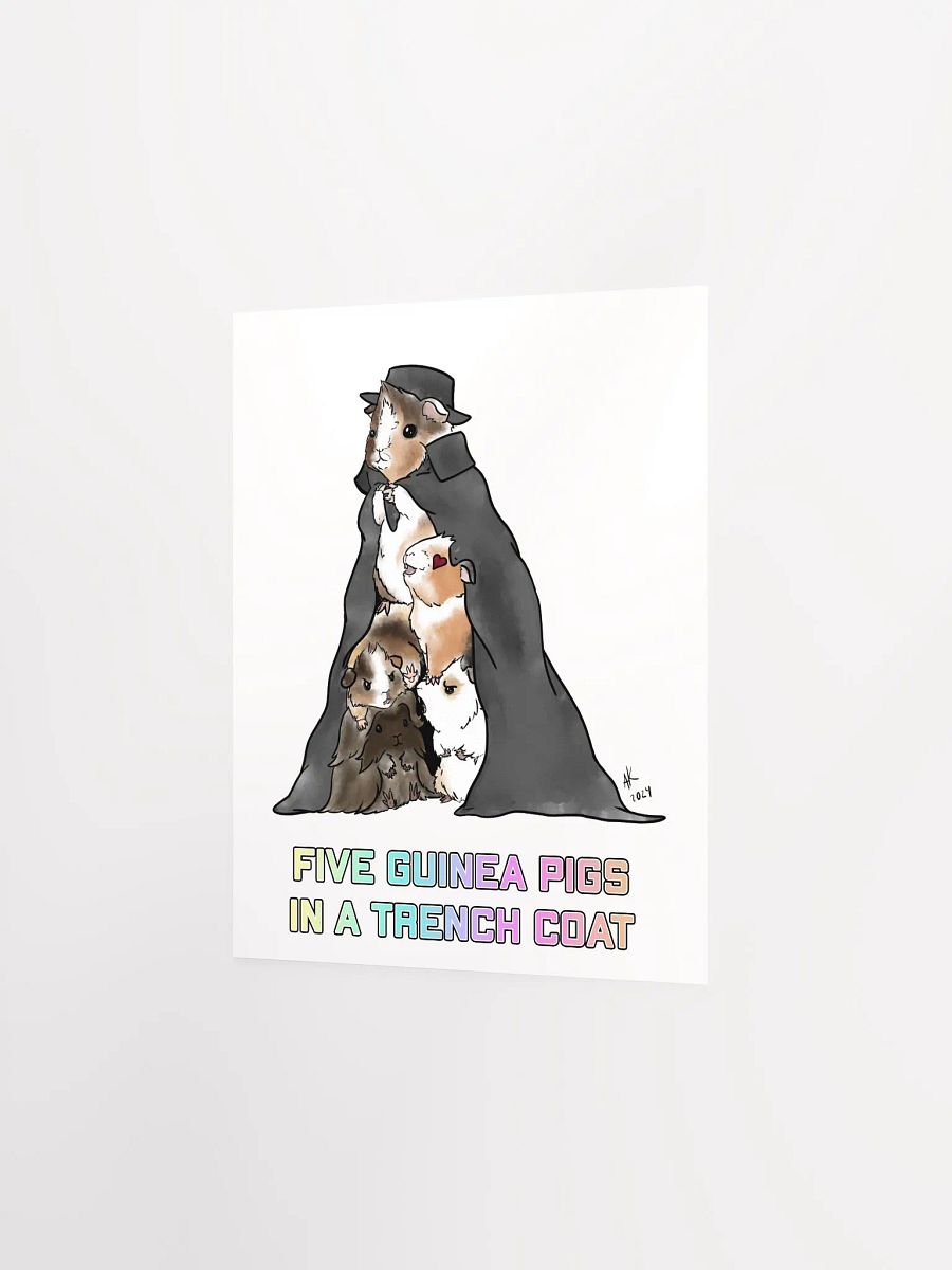 Five Guinea Pigs in a Trench Coat Art Print product image (2)