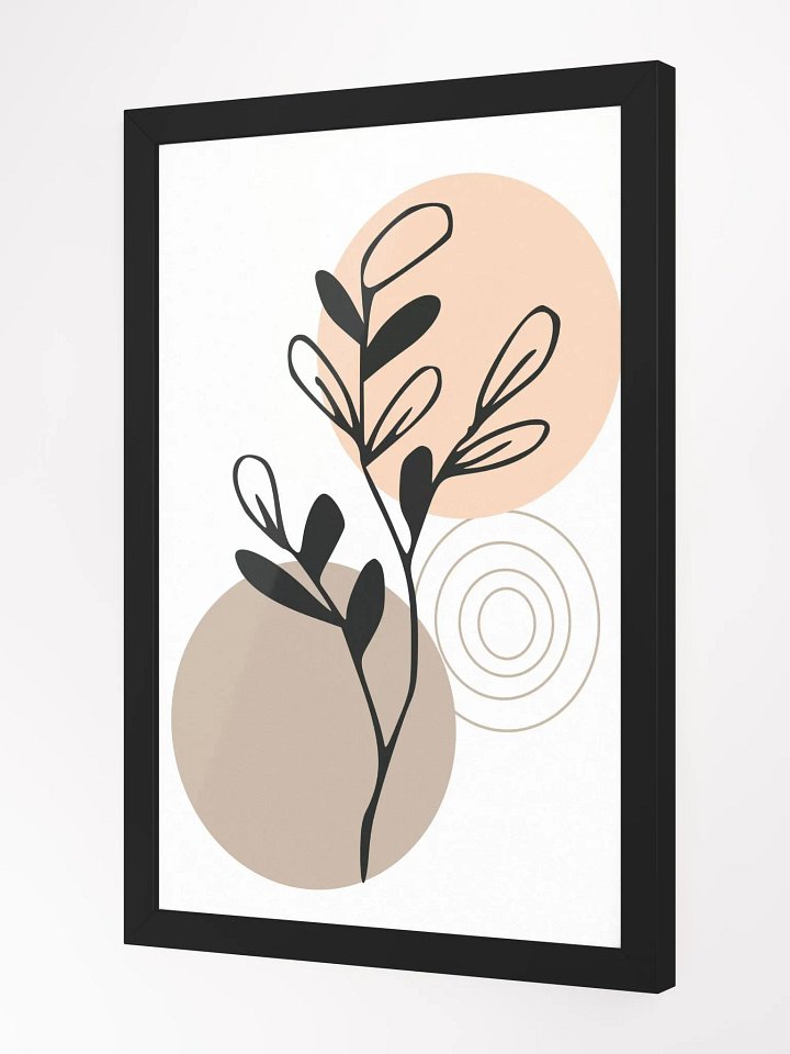 Botanical Abstract Circle Framed Poster product image (10)