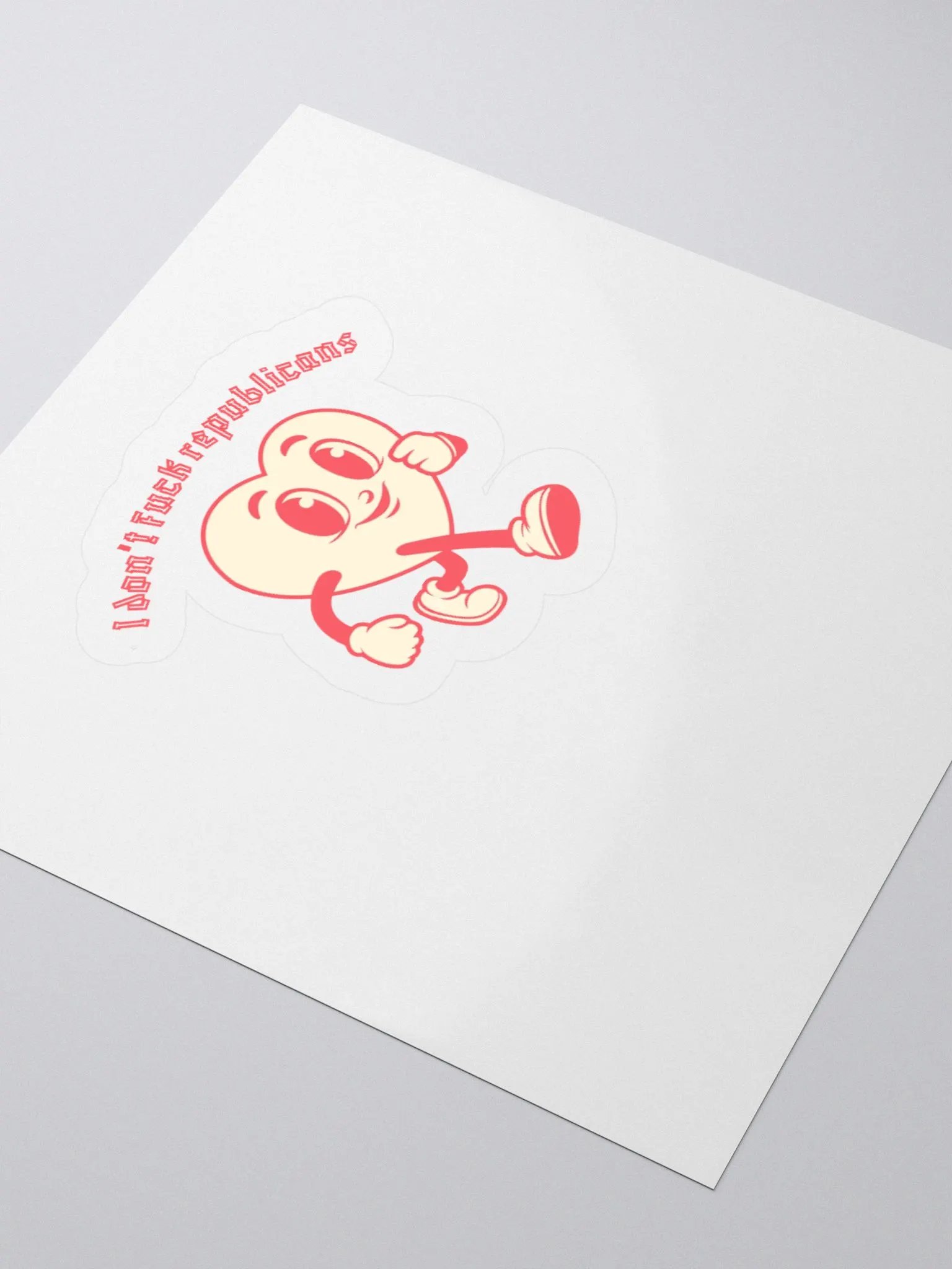 I don't fuck republicans Sticker product image (3)
