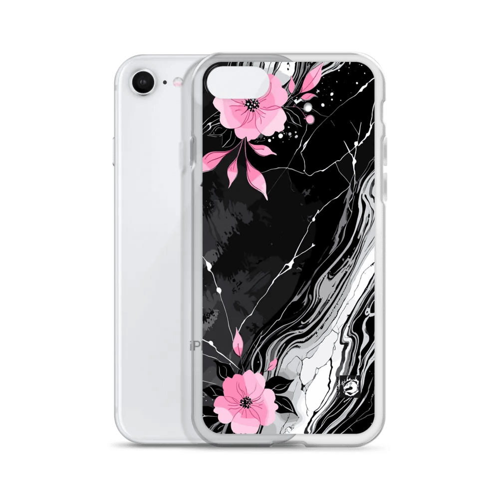 Pink Flowers Marble iPhone® Case product image (2)