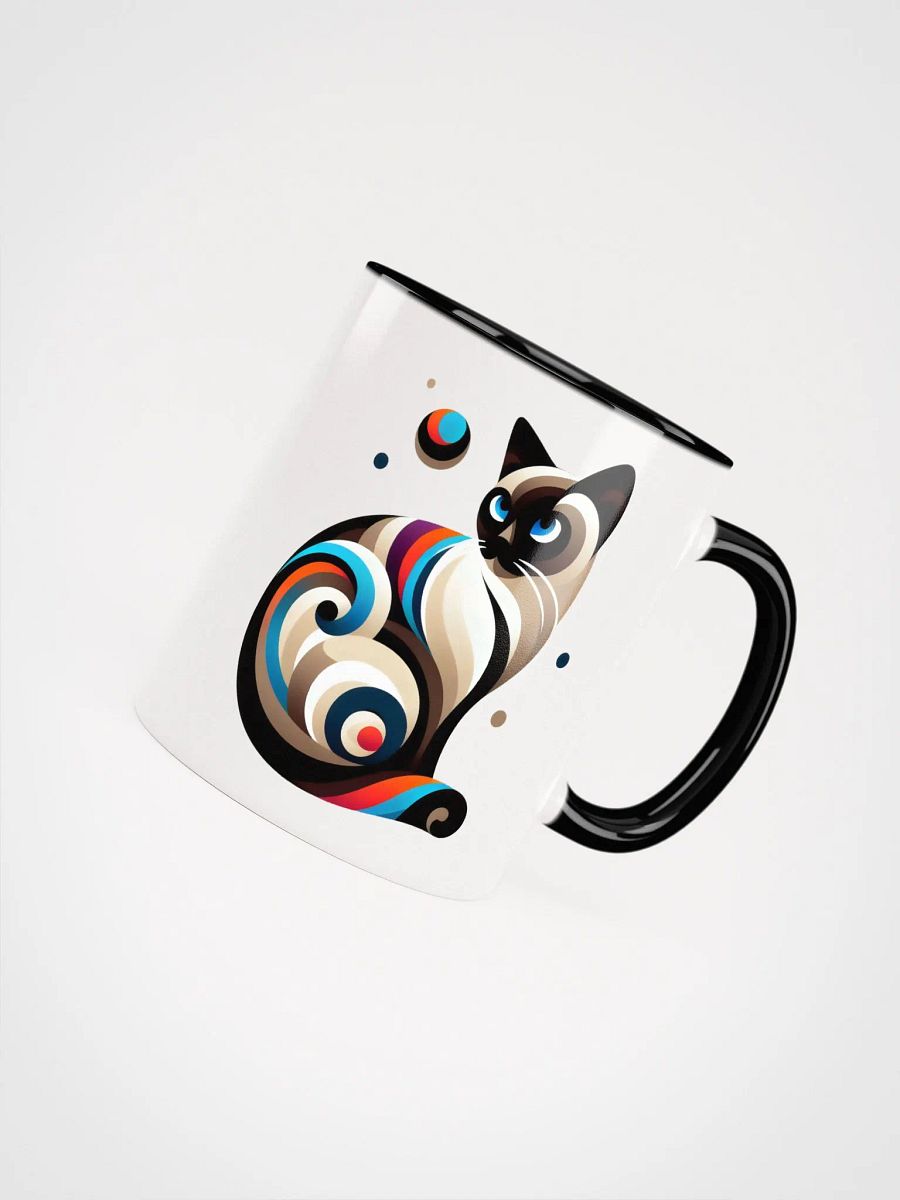 Abstract Siamese Cat Mug with Color Inside product image (19)
