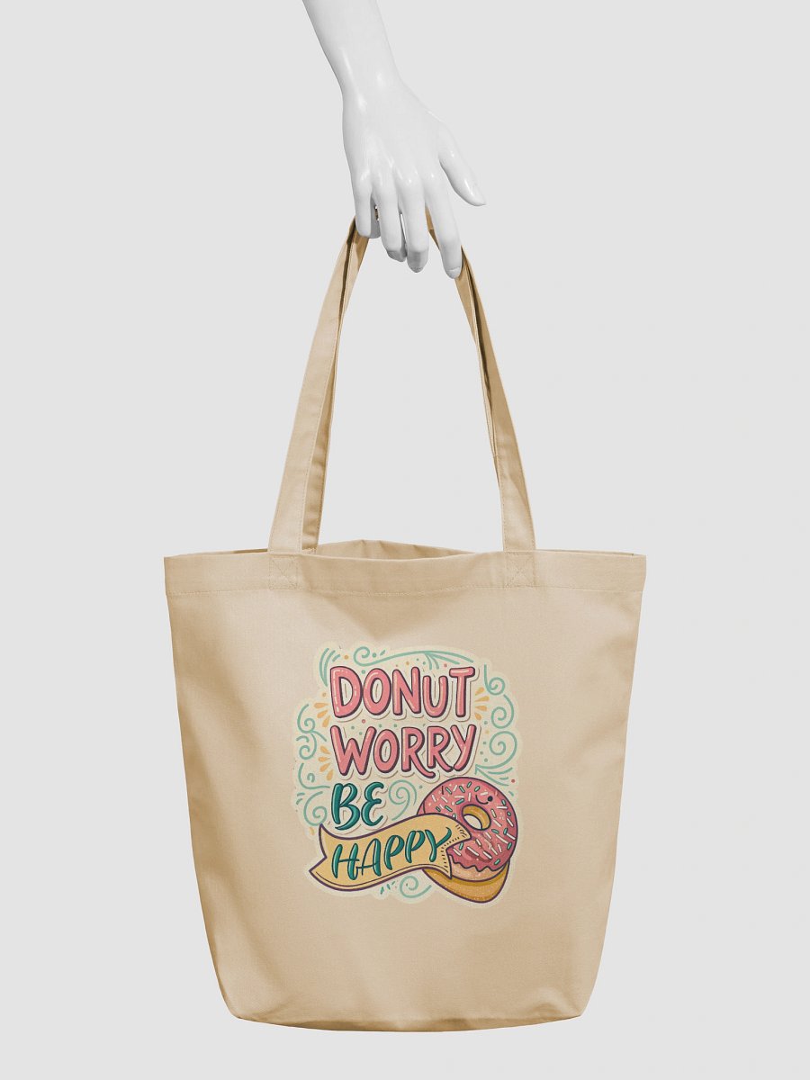 Whimsical Donut Worry Be Happy Tote Bag product image (3)