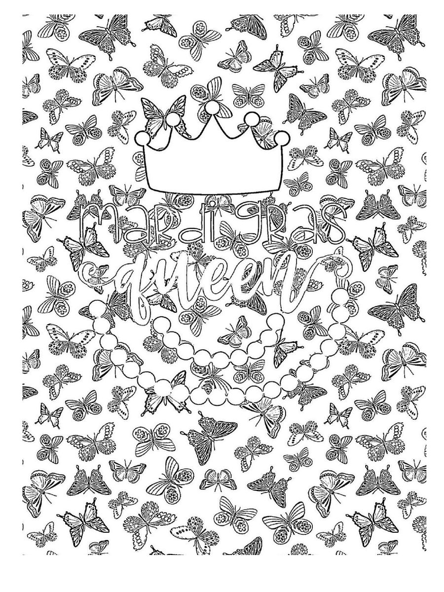 Mardi Gras Cutie Coloring Book for Adults: Calming Coloring Pages for Women, Relaxation Hobby Activity Book, Simple Coloring Line Art for Seniors product image (5)