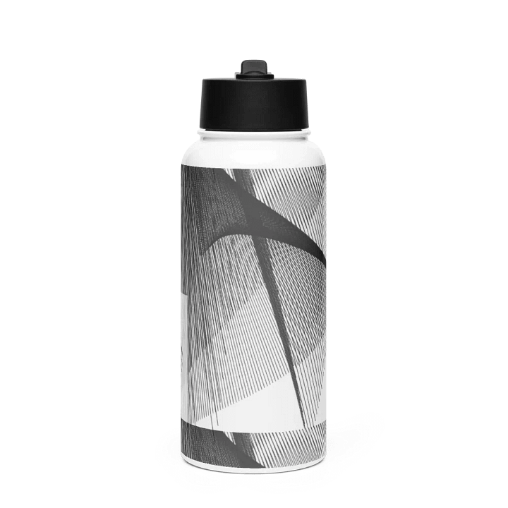 Impression Abstract Monochrome Lines Stainless Steel Bottle product image (1)