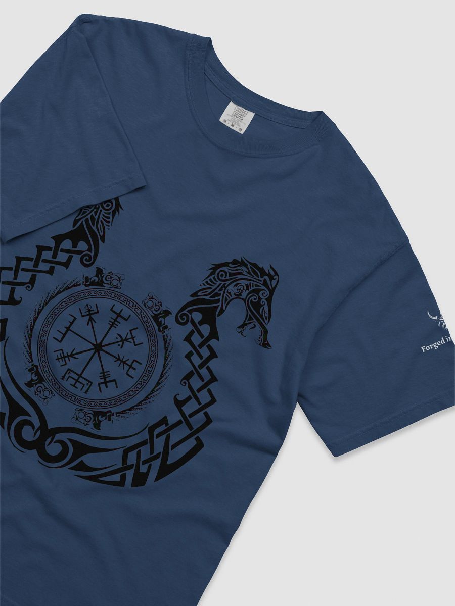 Forge Your Path – Forged In Valhalla Vegvísir Dragon T-Shirt product image (33)