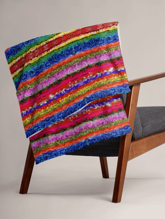 Boho colorful Stripes - Throw Blanket product image (1)
