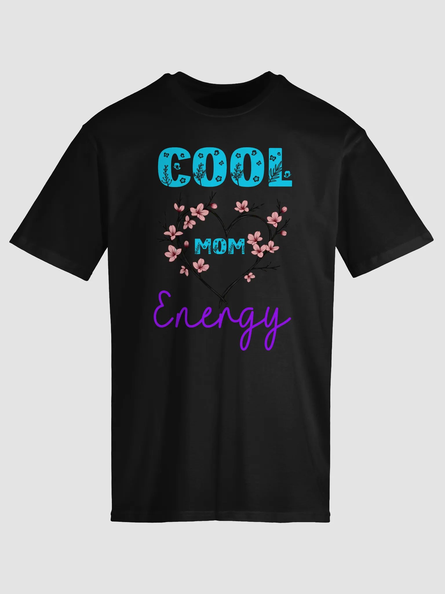 Cool Mom Energy Floral Heart T-Shirt product image (20)