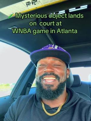 🧪 Mysterious object lands on court at WNBA game in Atlanta!! Did you see what landed on the court that caused WNBA officials to pause game momentarily in the last minute of a tied basketball game?  This has been an eventful week in the “W” as Kahleah Copper wig was snatched off mid game a few days before! 😂😂😂 #wnba #jordincanada #atlantadream #goldenstatevalkyries #greenobject #basketballcourt #womensbasketball 