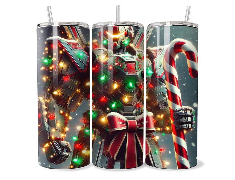 Holiday Mech Warrior Tumbler - 20oz Stainless Steel product image (1)