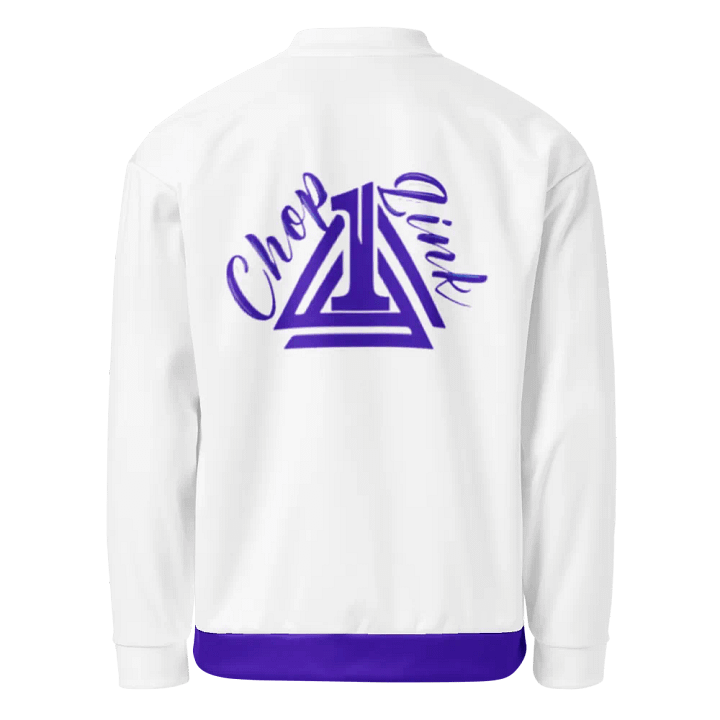 White and Blue Royalty Bomber Jacket product image (2)