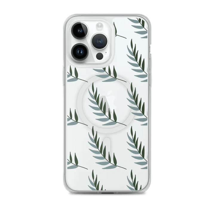 Tropical Leaves MagSafe® iPhone® Clear Case product image (2)