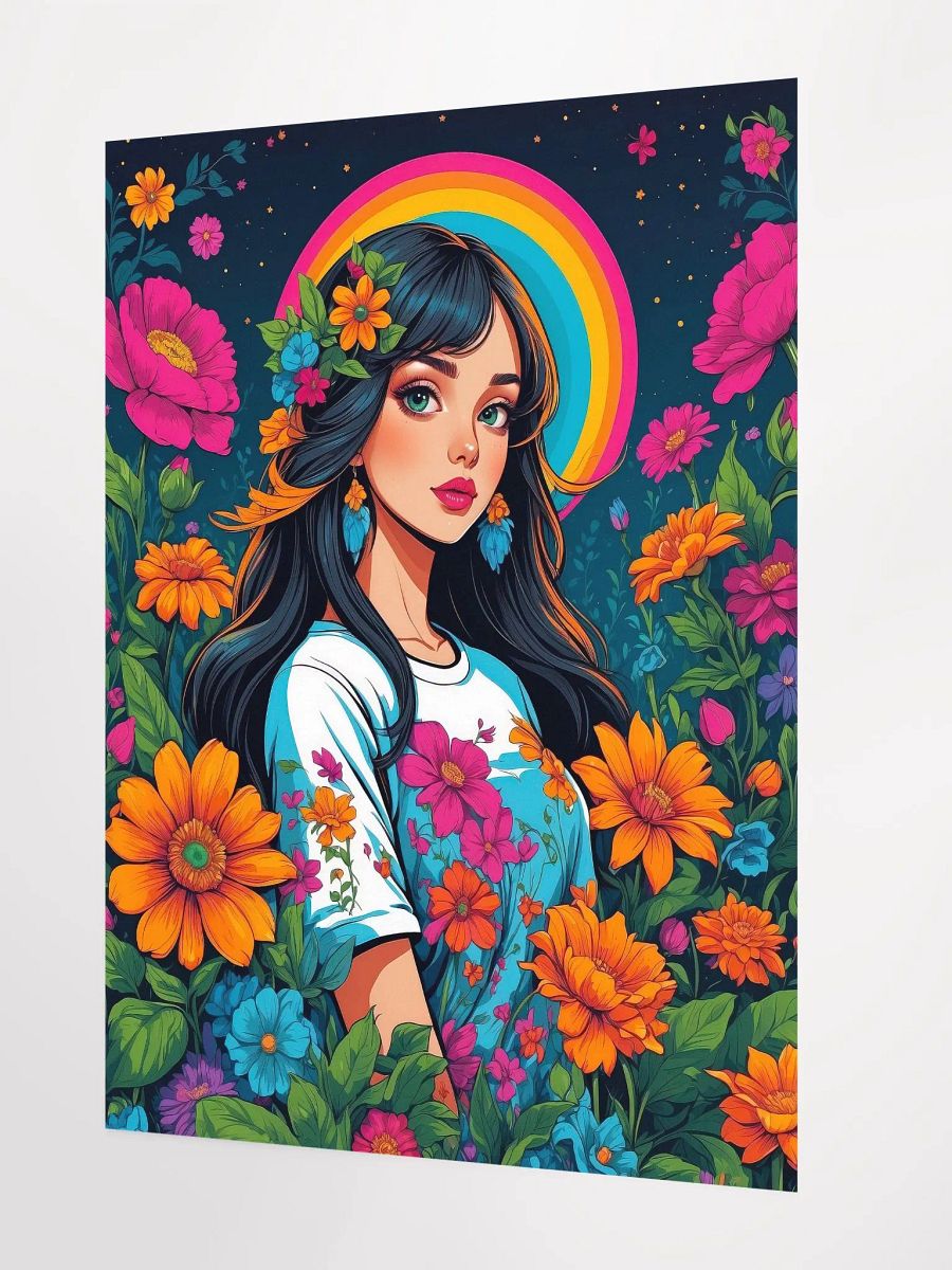 Midnight Flower Girl - Girly Poster - Medium Size 18x24 Inches product image (2)