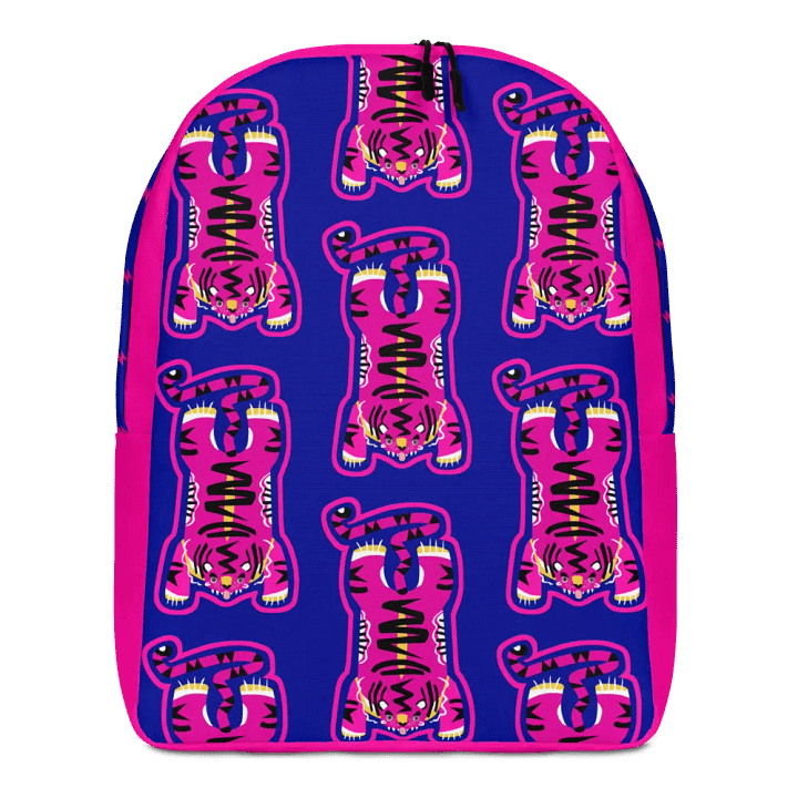Pink Electric Tiger on Blue - Backpack product image (2)
