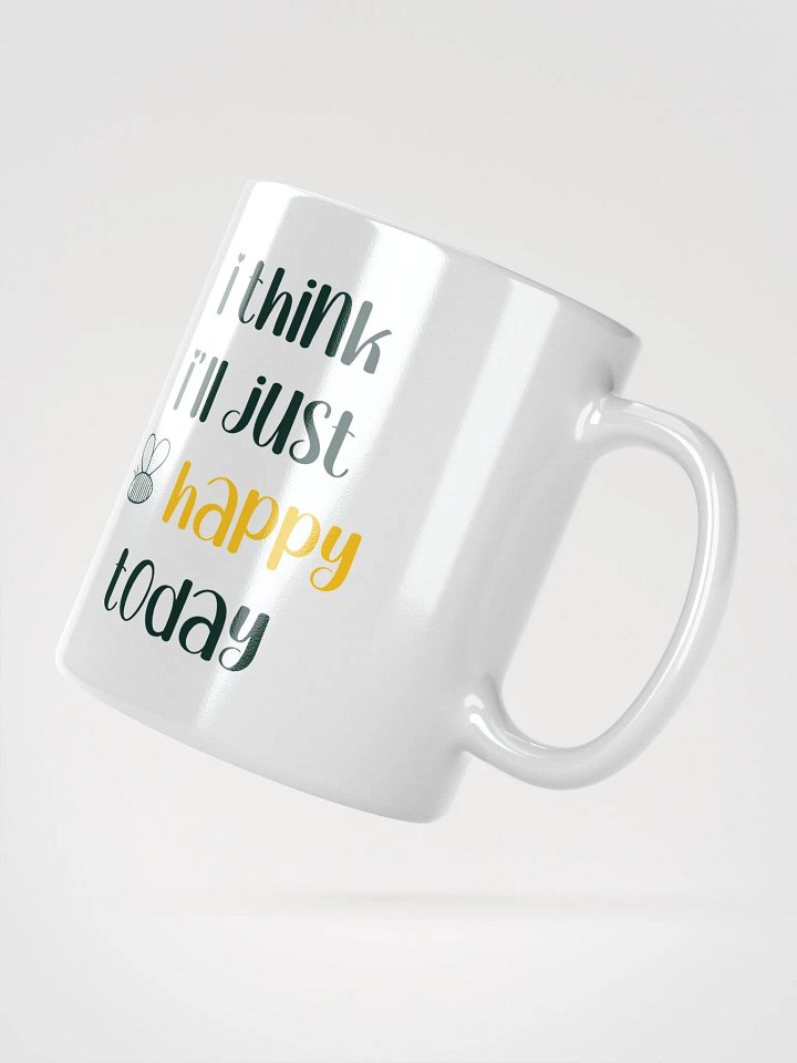 Bee Happy White Glossy Mug product image (2)
