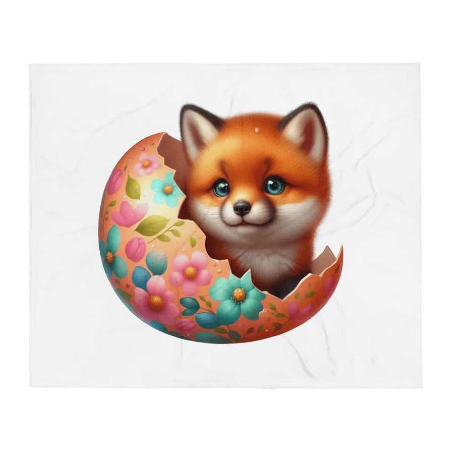 Fox Easter Egg - Throw Blanket product image (1)