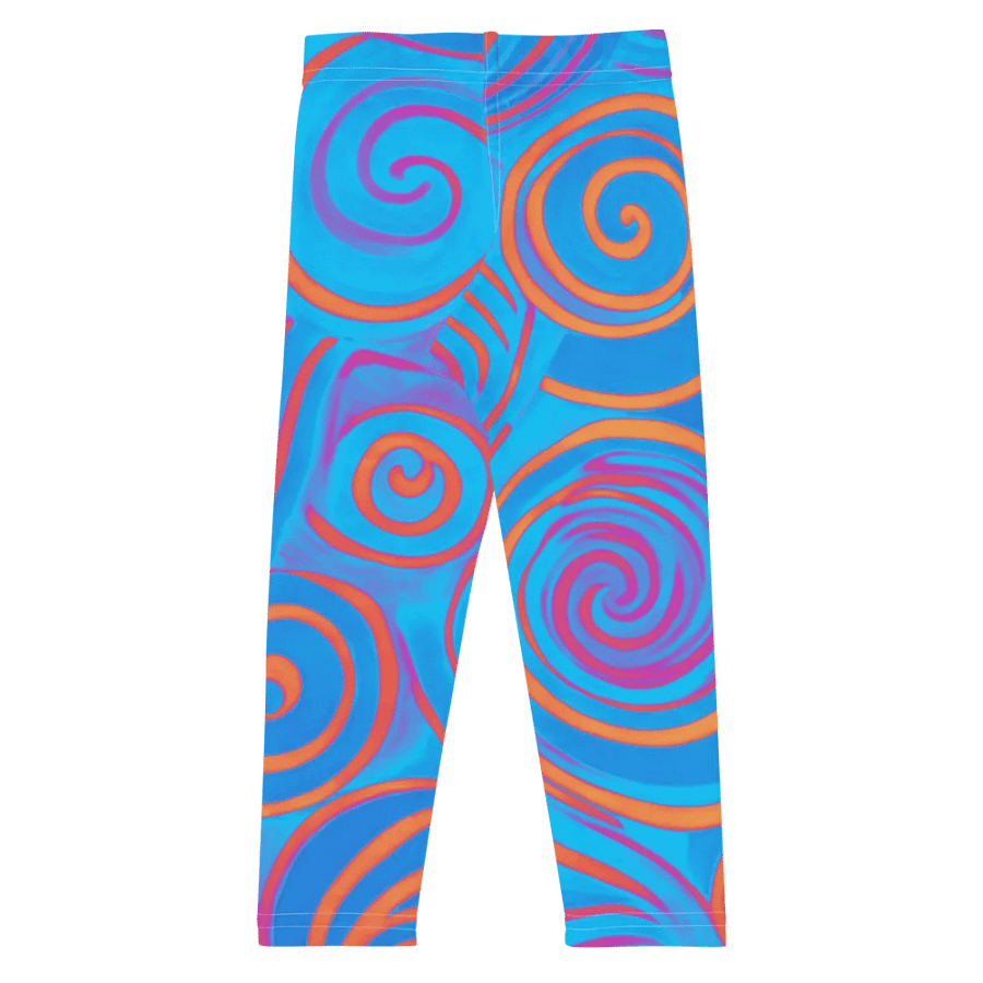 Funky Blue Dreams Liquid Tie-Dye Kid's and Toddler's Leggings product image (10)