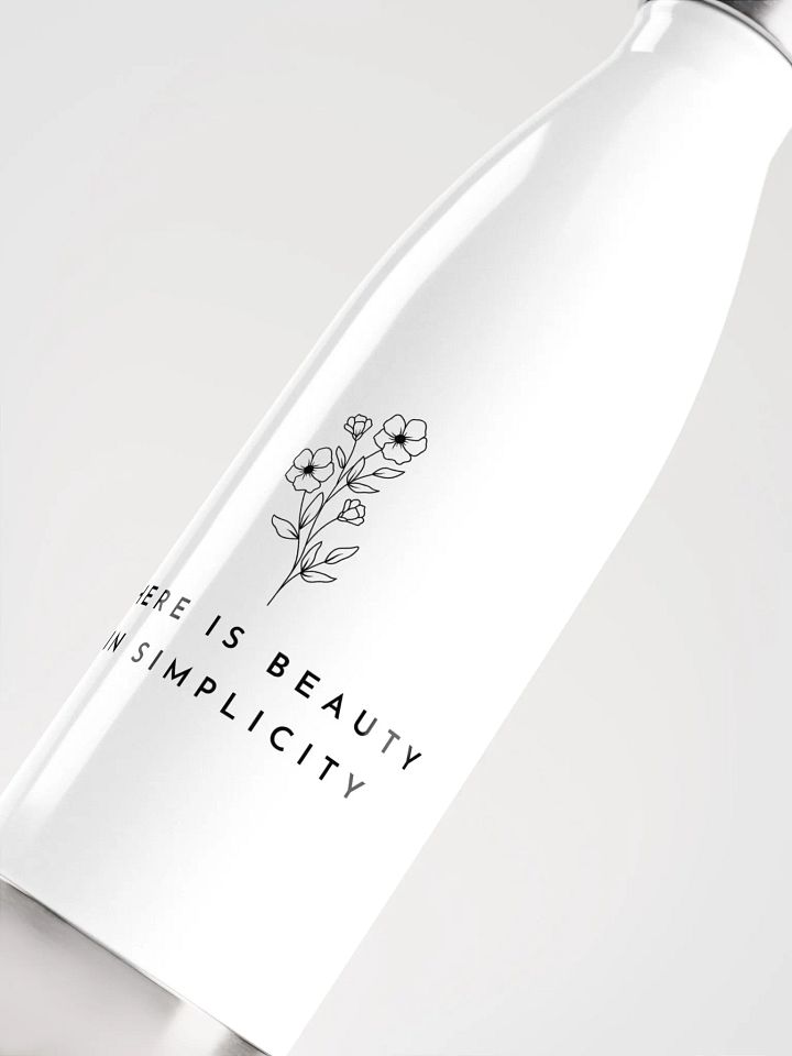 'Beauty in Simplicity' Steel Water Bottle product image (2)