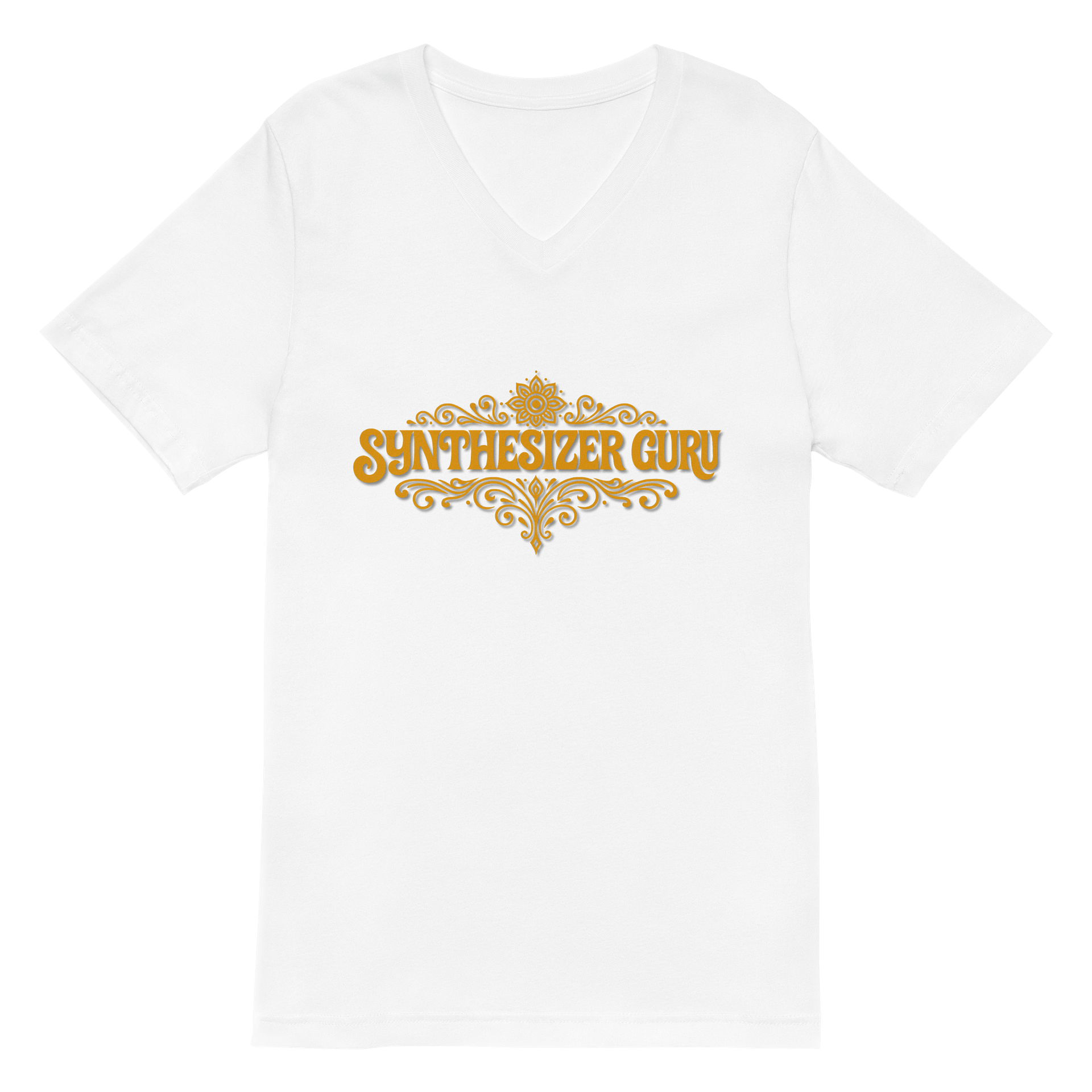 Synthesizer Guru T-Shirt V-Neck White product image (2)
