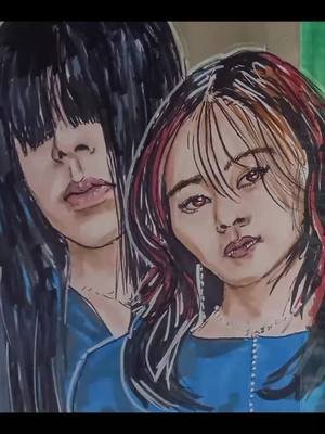 My first go ahead at attempting a portrait of @羊文学 official  in my sketchbook.  It's not perfect, but I had fun adding some special effect to it. #art #illustration #portrait #music #addiction #hitsujibungaku 