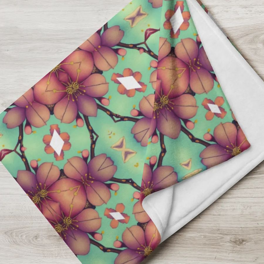 Elegant Diamond & Floral Throw Blanket product image (7)