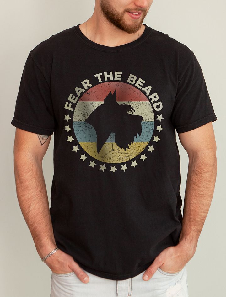 Fear the Beard Tee | Retro-Style T-Shirt for Schnauzer Dog Owners product image (1)