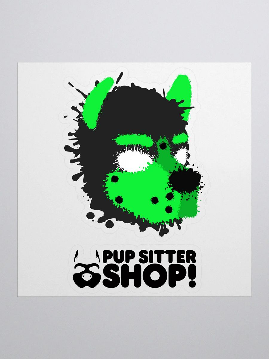 Pup Splatter Sticker - Green product image (1)