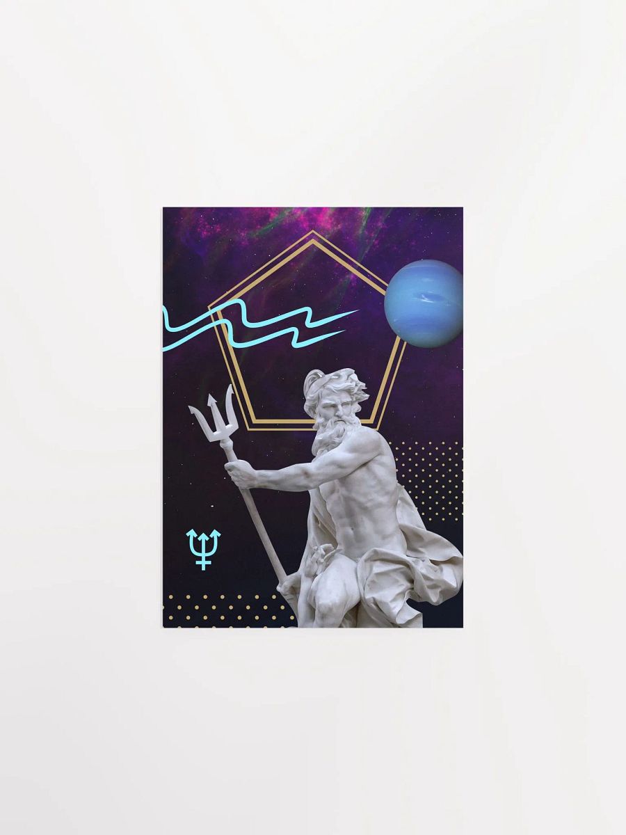 Vaporwave poster: Synthwave Gods and Planets - Neptune (gr. Poseidon) [synthwave/vaporwave/retrowave/cyberpunk] — aesthetic neon poster product image (7)