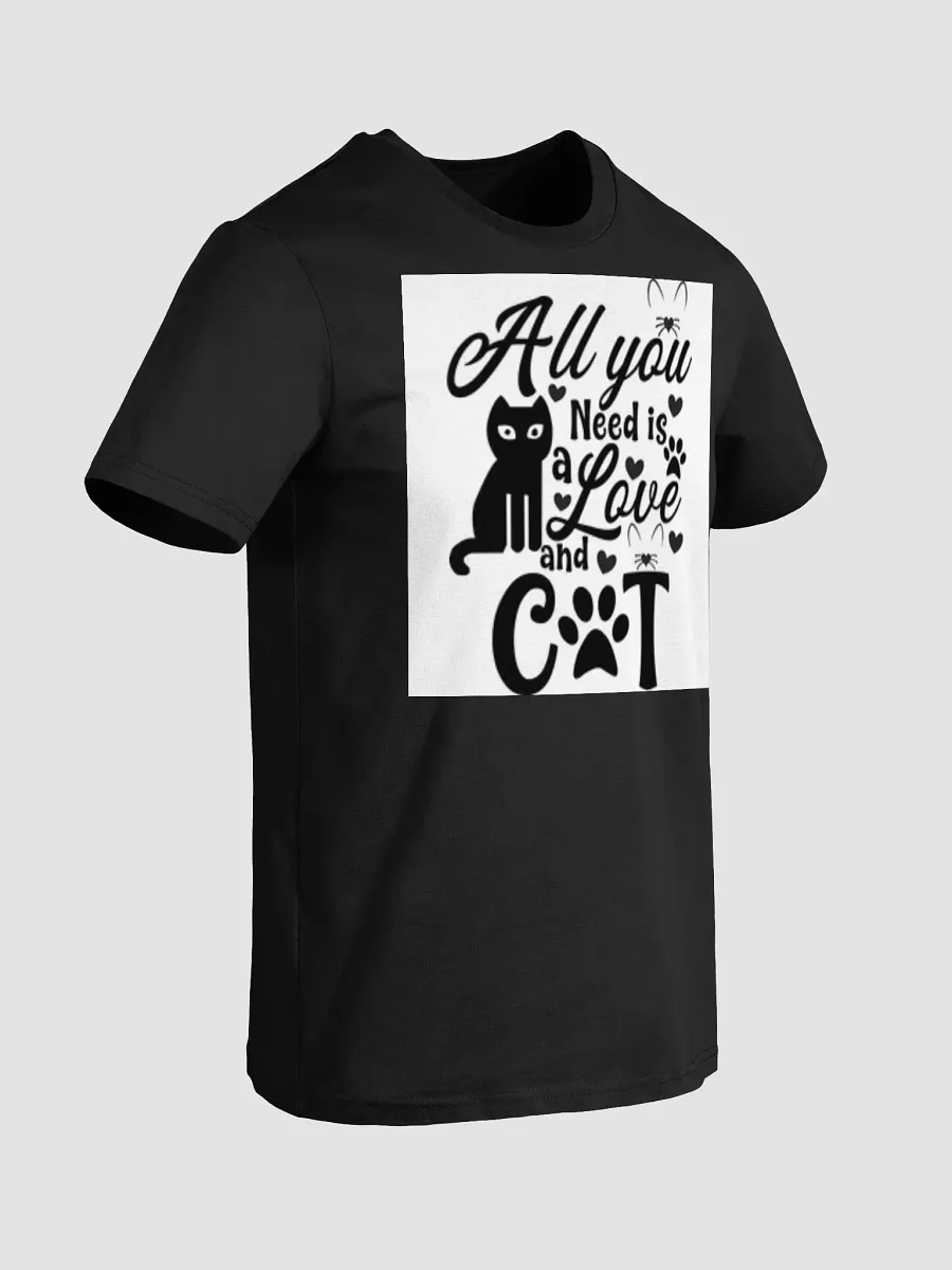 Woman T-Shirt Cat and Love Organic Cotton T-Shirt product image (3)