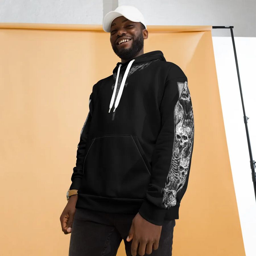 Black Crusifix Chain Hoodie product image (11)